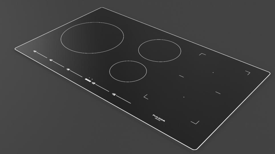 36" INDUCTION COOKTOP WITH BRUSHED ALUMINUM TRIM Fulgor Milano